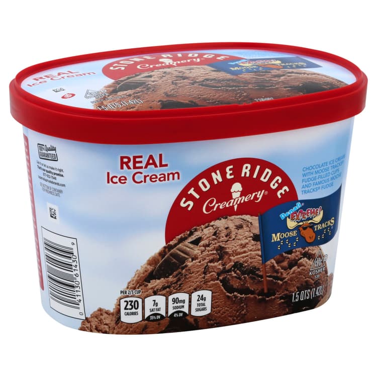 Stoneridge Creamery Ice Cream, Real, Denali Extreme! Moose Tracks