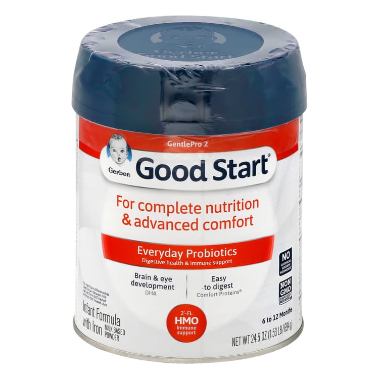 Gerber Infant Formula, With Iron, Milk Based Powder, Gentlepro 2, 6 To 12 Months