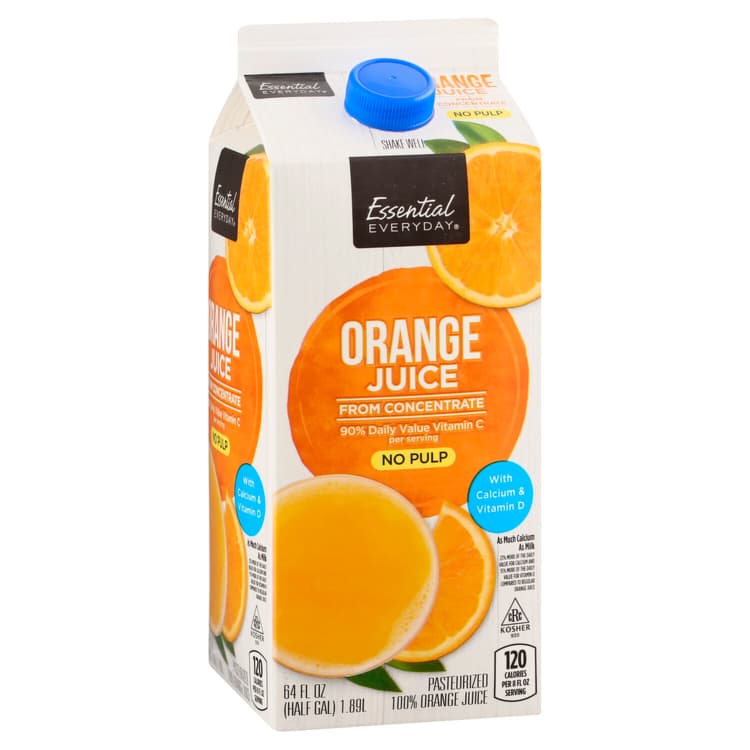 Essential Everyday Orange Juice, Calcium