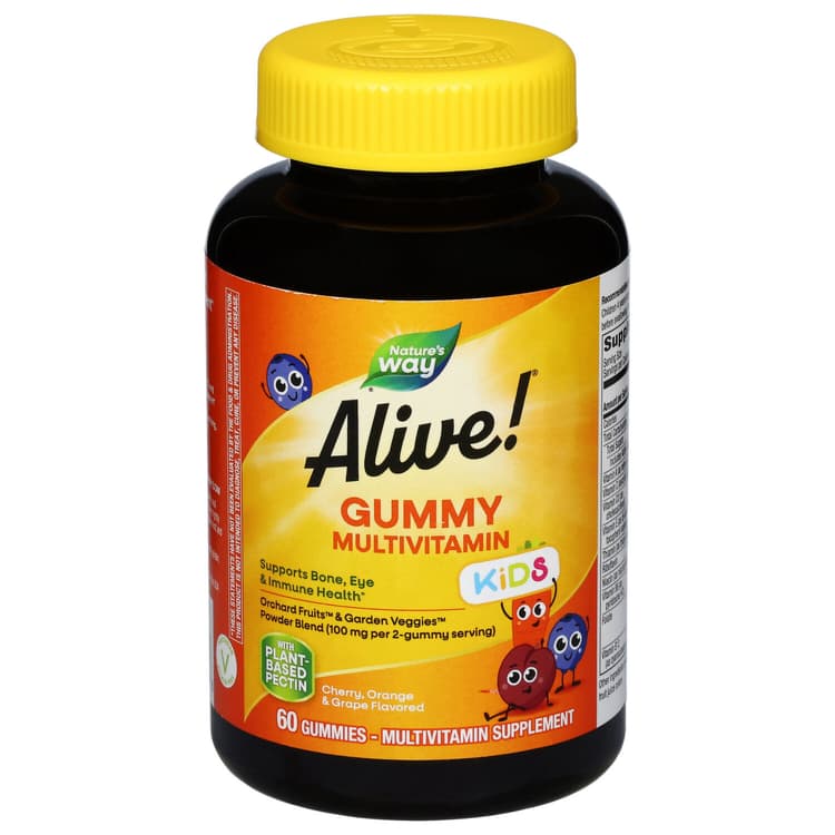 Nature'S Way Alive! Kids Gummies Orchard Fruits & Garden Veggies Multivitamin