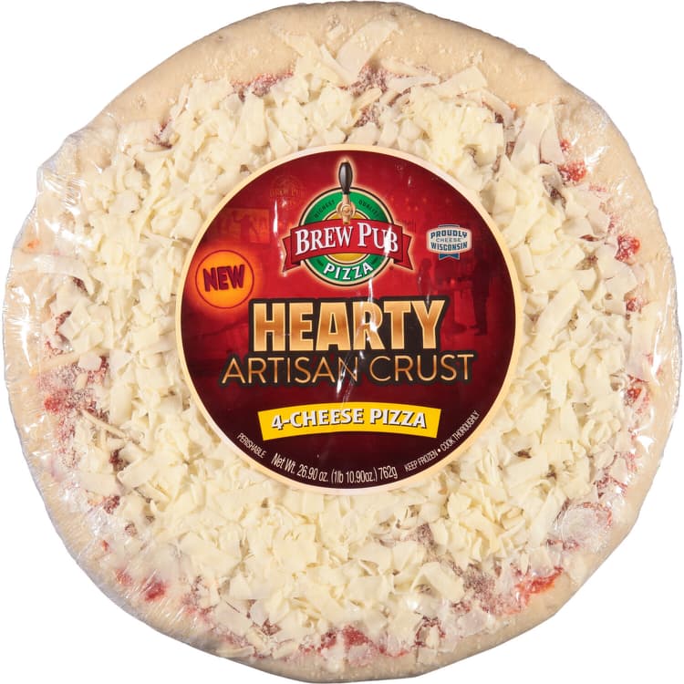 Brew Pub Pizza, Hearty Artisan Crust, 4-Cheese