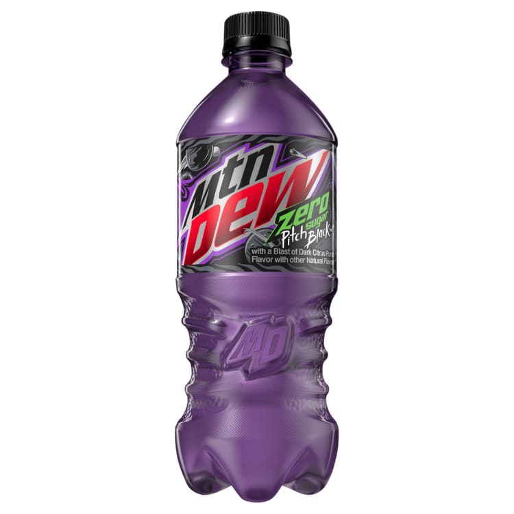 Mtn Dew Soda, Zero Sugar, Pitch Black
