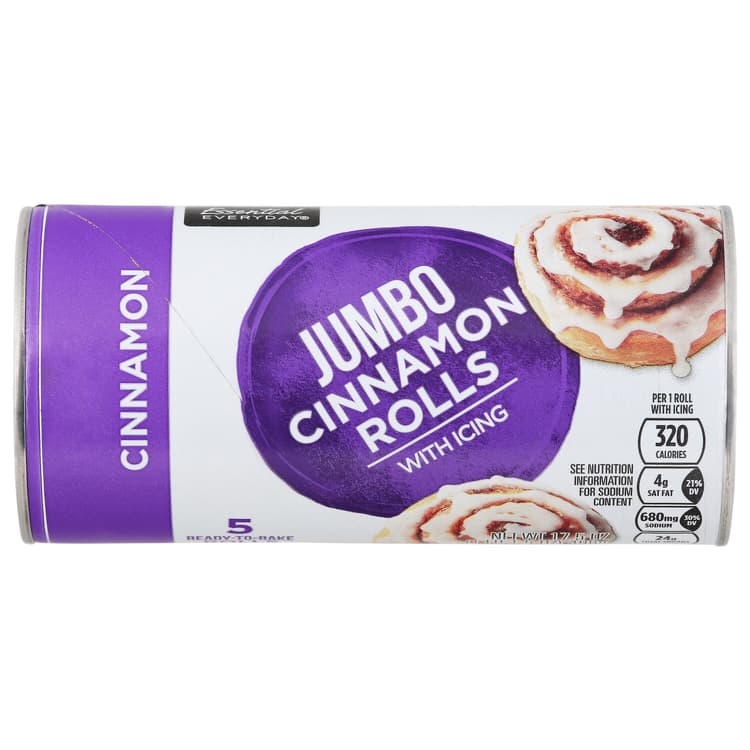 Essential Everyday Cinnamon Rolls With Icing, Jumbo