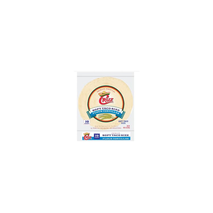 Cruz Soft Taco Size Flour Tortillas Bag