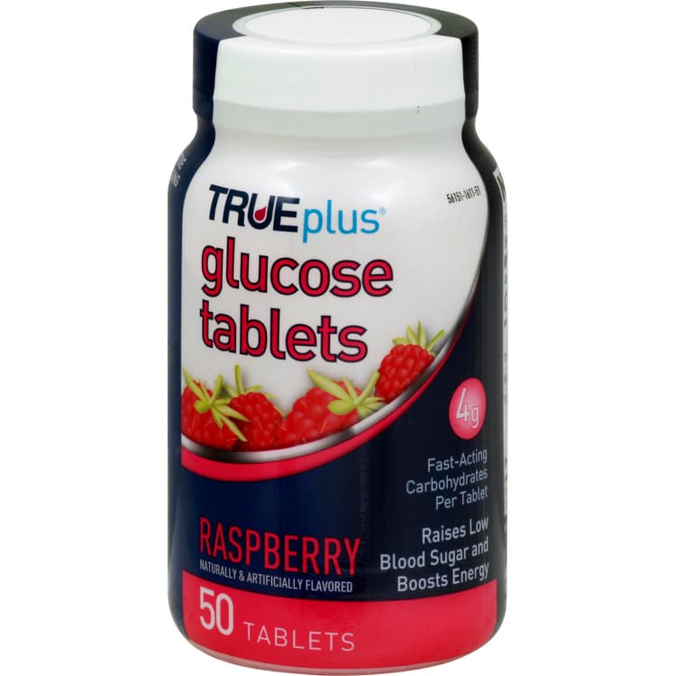 Trueplus Glucose, Tablets, Raspberry