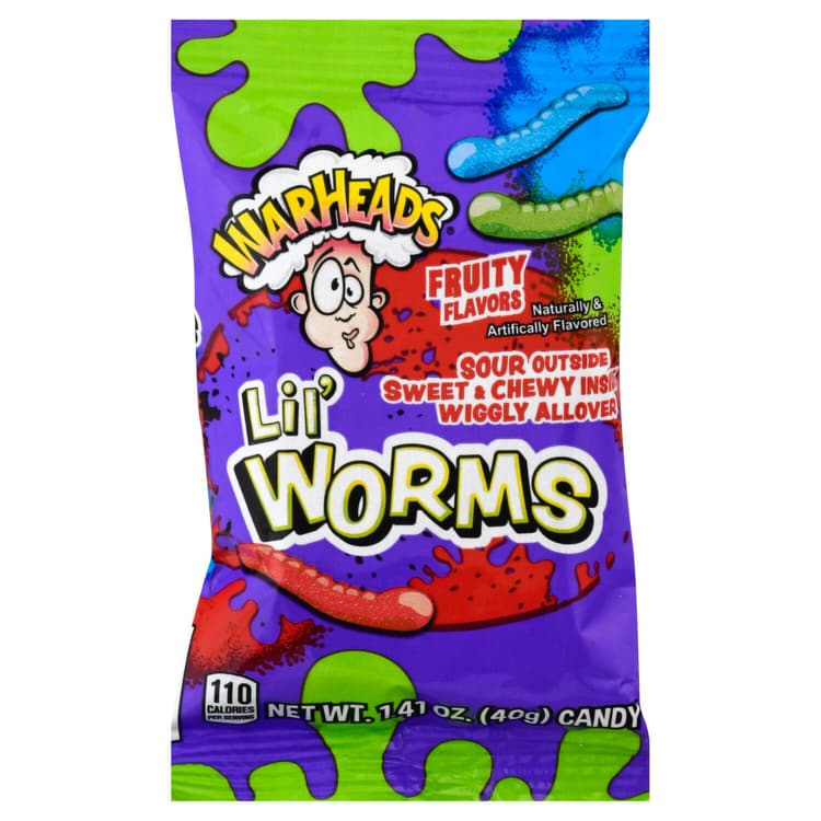 Warheads Candy, Lil' Worms, Fruity Flavors