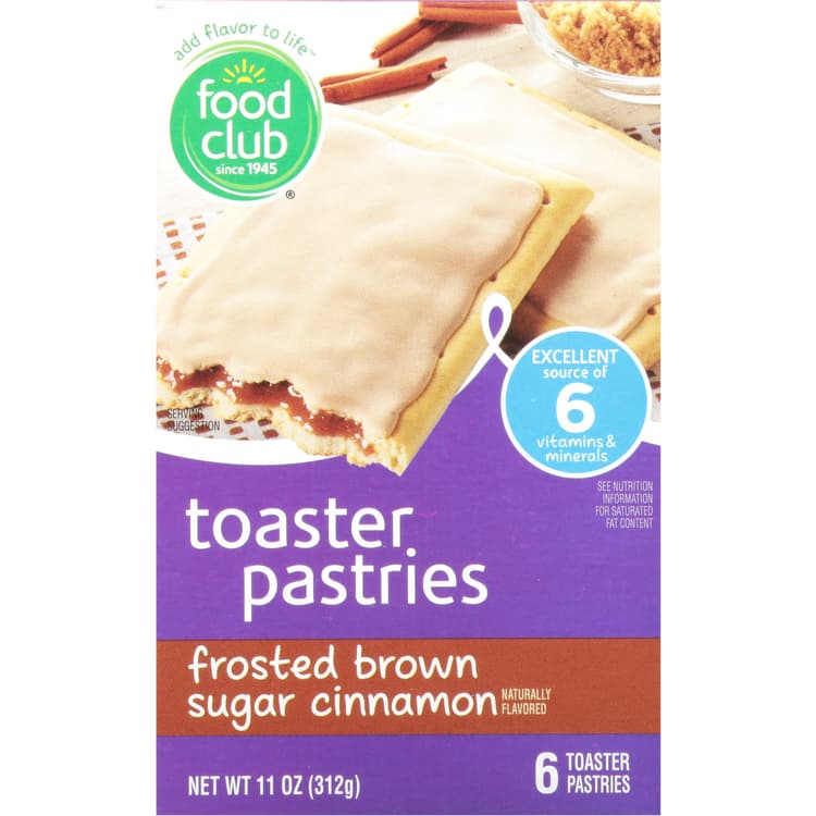 Food Club Toaster Pastries, Frosted Brown Sugar Cinnamon