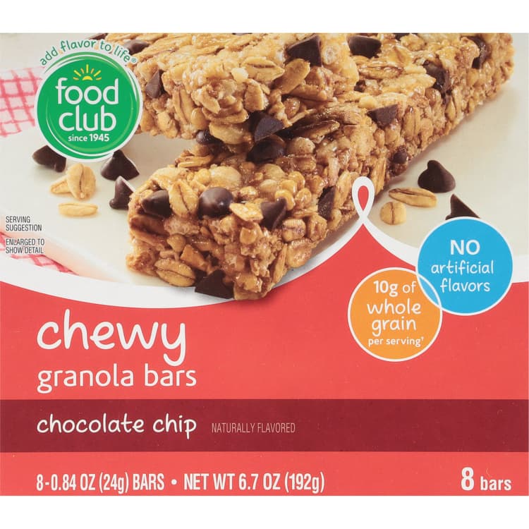 Food Club Chocolate Chip Chewy Granola Bars