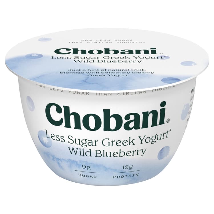 Chobani Less Sugar Wild Blueberry Greek Yogurt