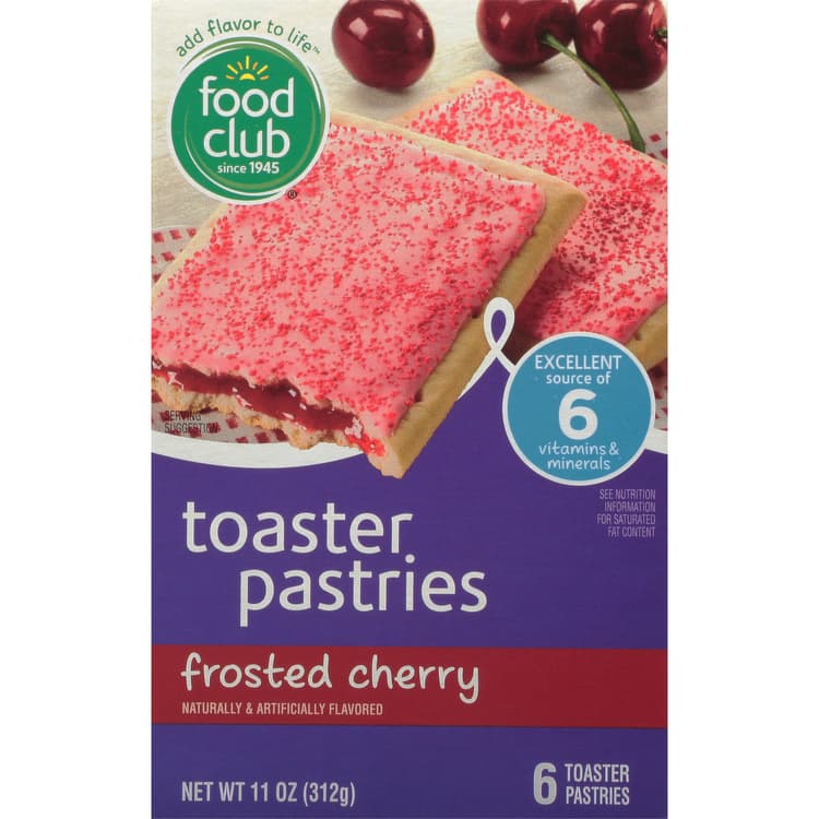 Food Club Toaster Pastries, Frosted Cherry