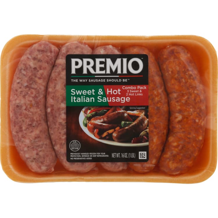 Premio Sausage, Italian, Sweet & Hot, Combo