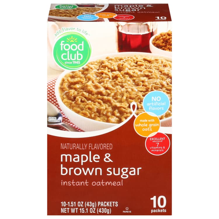 Maple & Brown Sugar Instant Oatmeal
