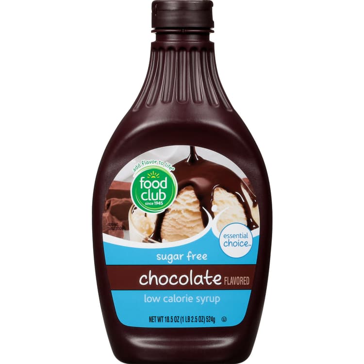 Food Club Syrup, Sugar Free, Chocolate Flavored