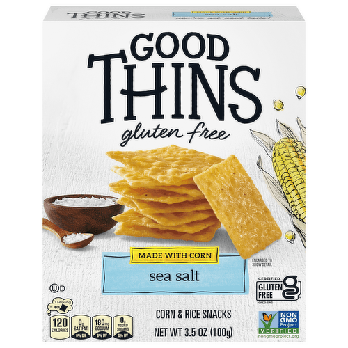 Is it Pescatarian? Good Thins Gluten Free Made With Corn Sea Salt Corn Snacks