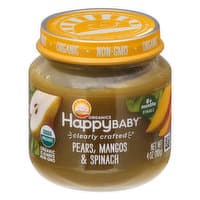 Happy Baby Organics Pears Mangos & Spinach Stage 2 Food
