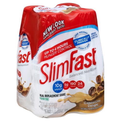 Slimfast Cappuccino Delight Shakes - Plastic Bottles