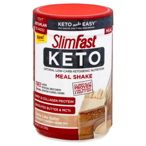 Slimfast Keto Vanilla Cake Batter Meal Shake Mix
