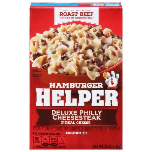 Hamburger Helper Pasta Cheesy Sauce Deluxe Philly Cheesesteak