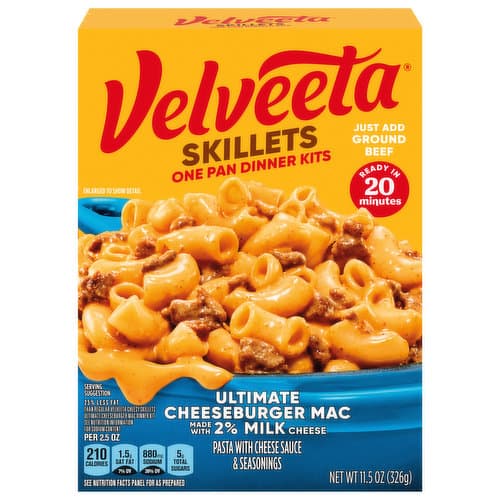 Velveeta Skillets Ultimate Cheeseburger Mac Made With 2% Milk Cheese Dinner Kit