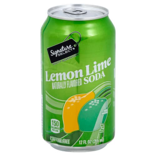 Signature Select Soda Lemon Lime Cans