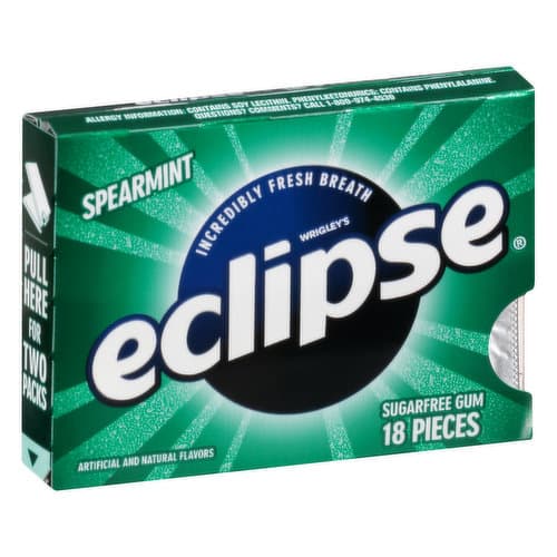 Eclipse Spearmint Sugarfree Gum, Single