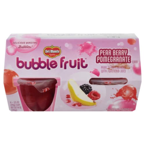 Del Monte Bubble Fruit Pear Berry Pomegranate