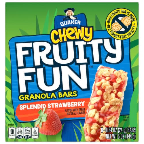 Is it Sesame Free? Quaker Chewy Fruity Fun Granola Bars Splendid Strawberry