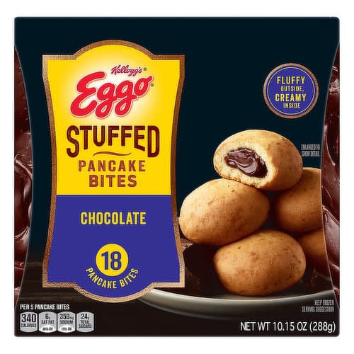 Eggo Stuffed Pancake Bites, Breakfast, Chocolate