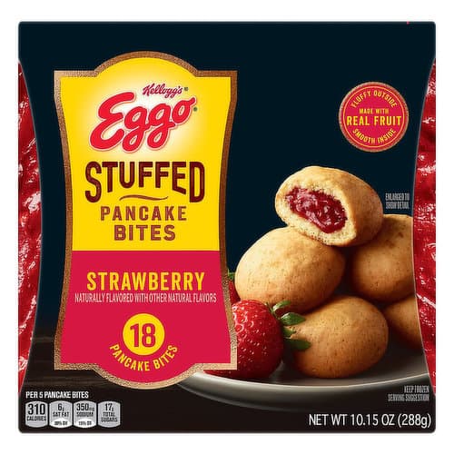 Eggo Stuffed Pancake Bites, Breakfast, Strawberry