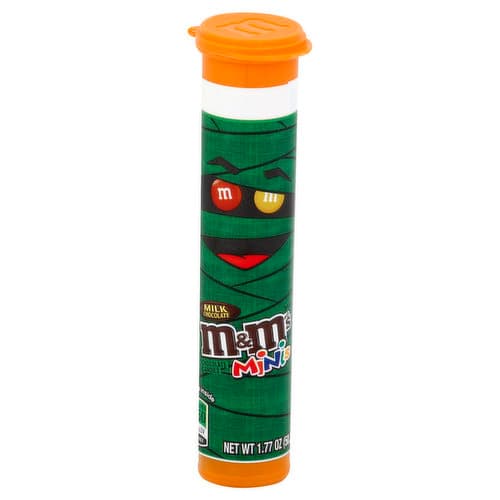M&M Mars Minis Milk Chocolate Halloween Candy Tube