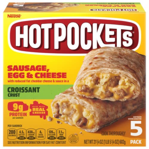 Hot Pockets Sausage Egg And Cheese Sandwiches