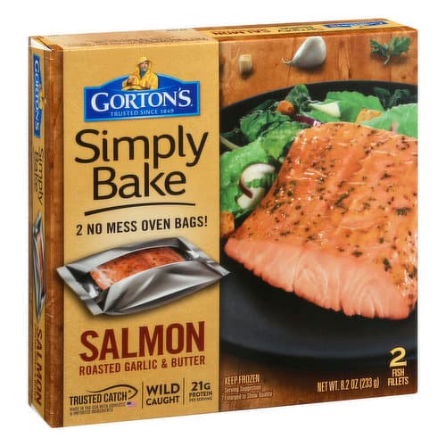 Gortons Fish Fillets Roasted Simply Bake Salmon Garlic & Butter