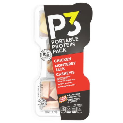 P3 Portable Protein Pack Chicken Breast Monterey Jack Cheese & Cashew Halves And
