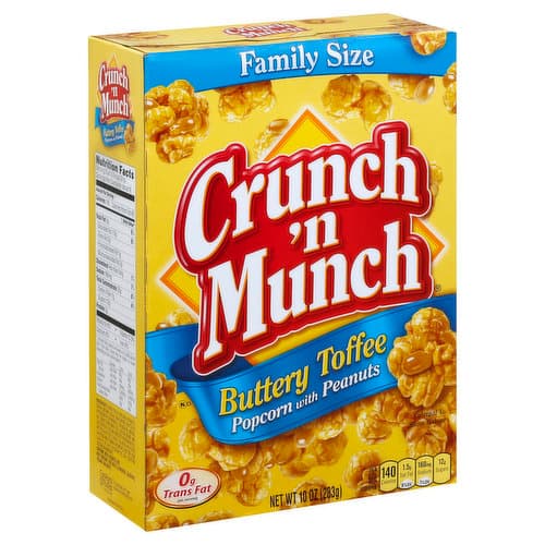 Crunch N Munch Popcorn With Peanuts- Buttery Toffee- Family Size