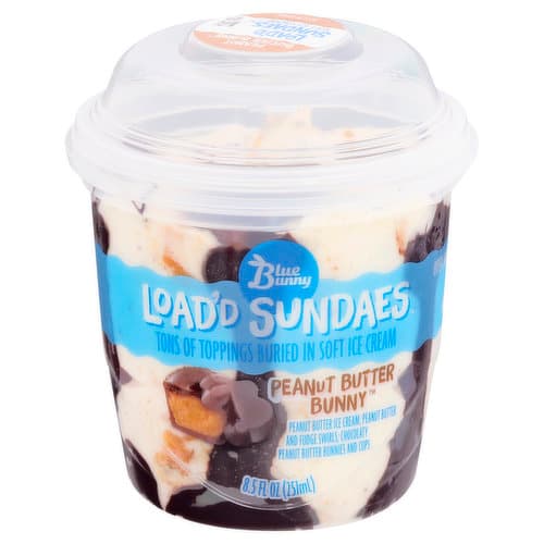Blue Bunny Load'D Sundaes Peanut Butter Bunny Ice Cream