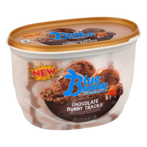 Blue Bunny Chocolate Bunny Tracks Ice Cream