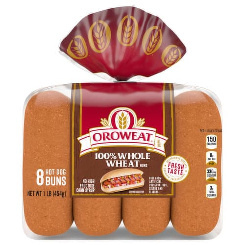Oroweat Select Hot Dog Rolls Wheat