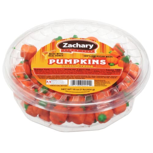 Zachary Confections Mello Creme Pumpkins Tub