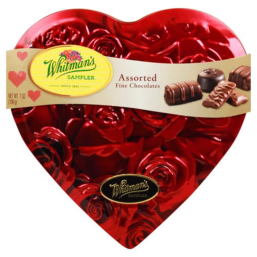 Whitman'S Heart Tin Of Assorted Fine Chocolates