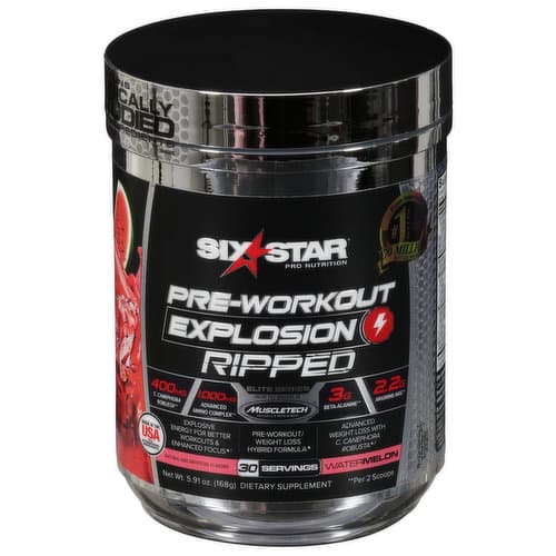 Six Star Pre-Workout, Watermelon, Explosion Ripped