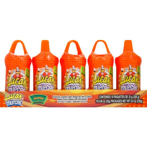 Lucas Lucas Muecas Lollipop Mango Flavor With Chili Powder