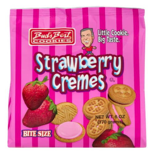 Buds Best Cookies, Strawberry Cremes, Bite Size