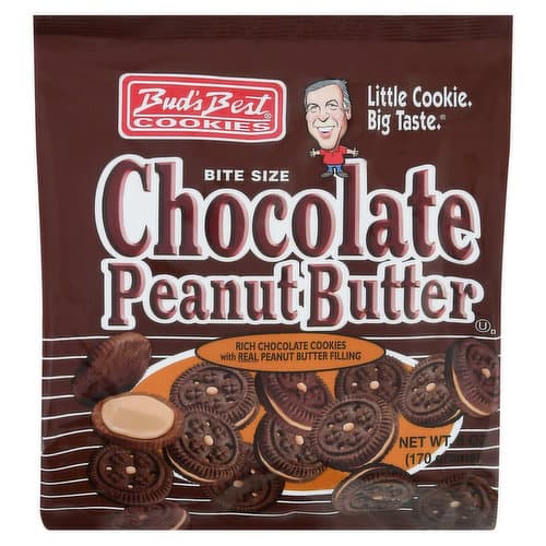 Bud'S Best Cookies Cookies, Chocolate Peanut Butter, Bite Size