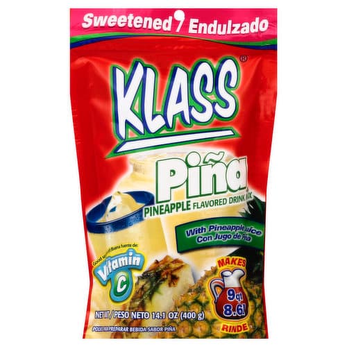 Klass Drink Mix Sweetened Pineapple Flavored