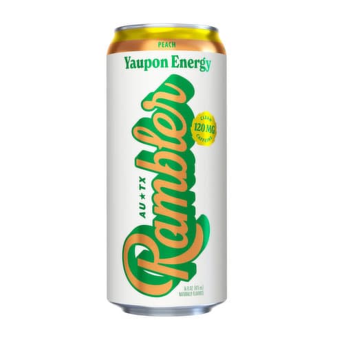 Rambler Sparkling Energy Drink, Peach