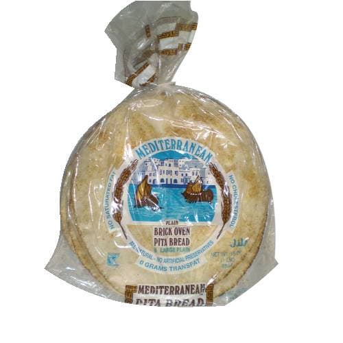Global Bakeries Mediterranean Plain Brick Oven Pita Bread