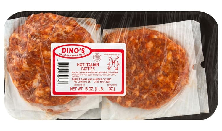 Dino'S Hot Italian Sausage Patties