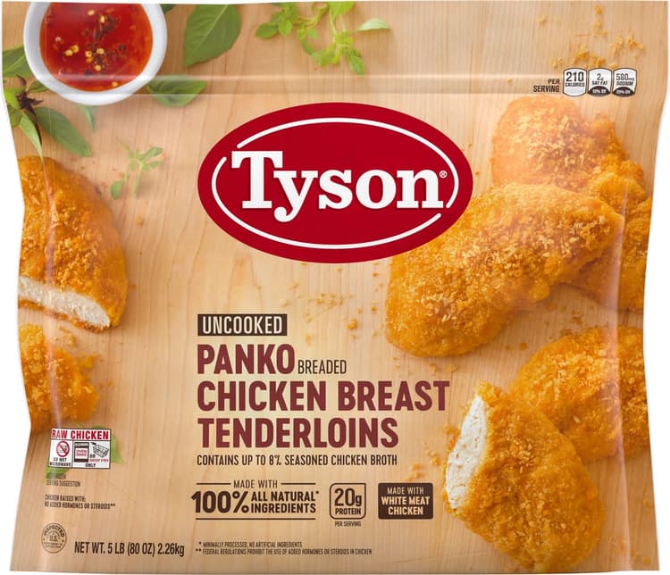 Tyson Uncooked Panko Breaded Chicken Breast Tenderloins