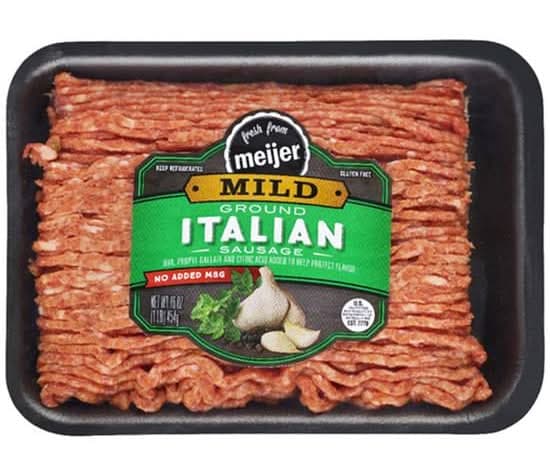 Fresh From Meijer Ground Mild Italian Sausage