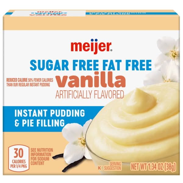 Meijer Sugar Free Instant Vanilla Pudding & Pie Filling Mix